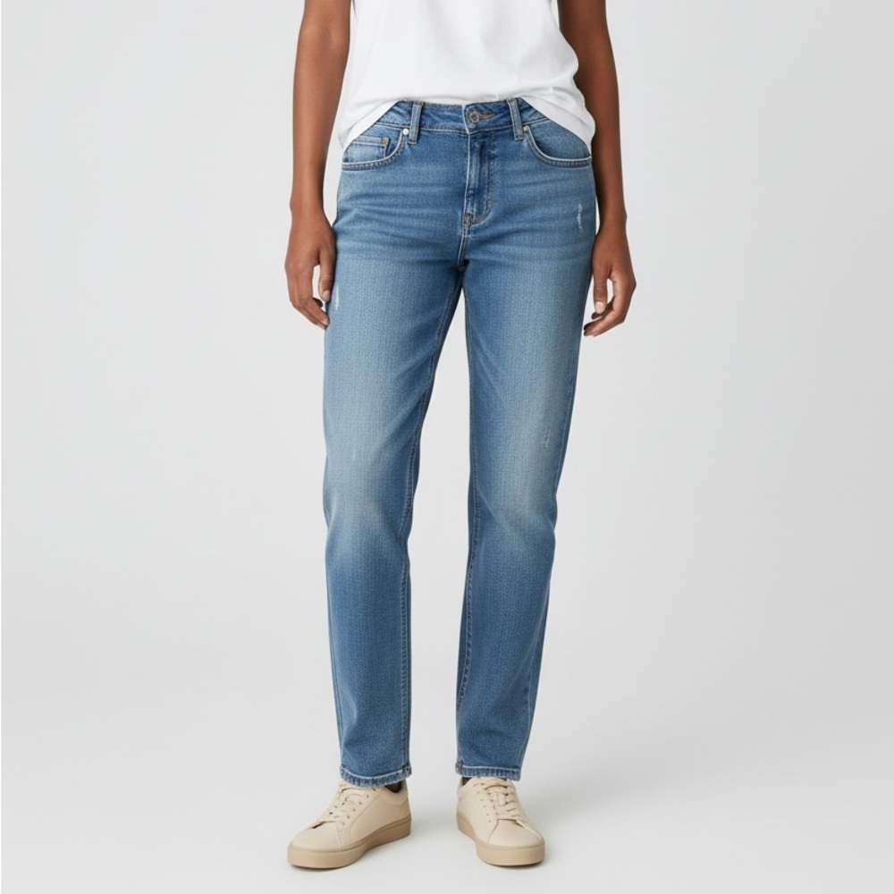 Seven7 Skinny Easy Fit Jeans Size 6 Medium Wash Stretch Denim